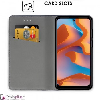 Telone atverčiamas dėklas - juodas (telefonams Motorola Moto E32/E32S) Telone atverčiamas dėklas - juodas (telefonams Motorola Moto E32/E32S)